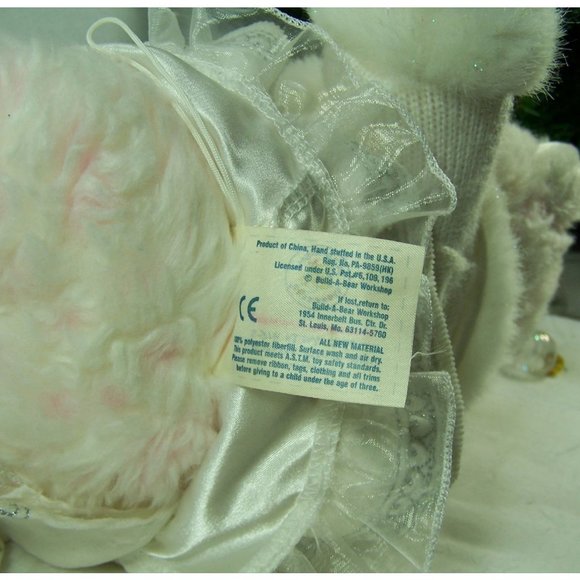 Build A Bear Snowflake Sweater Winter Outfit Pink and White Bear - Picture 11 of 13